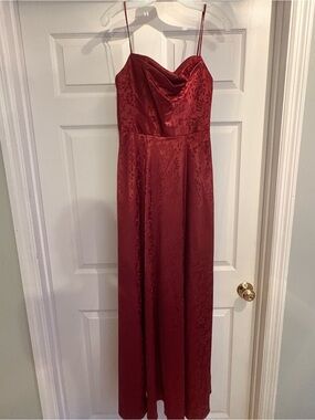 Auburn Satin Maxi Dress